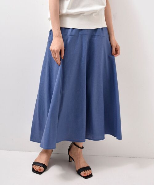 le.coeur blanc（ルクールブラン）の「レーヨン麻コーティングウォッシュセミフレアスカート（スカート・レディース・ピンク系その他/ブラック/ブルー・36/38）」の17枚目の写真