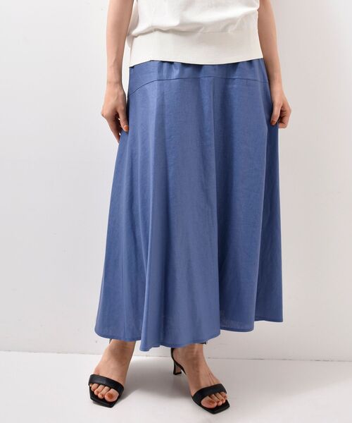 le.coeur blanc（ルクールブラン）の「レーヨン麻コーティングウォッシュセミフレアスカート（スカート・レディース・ピンク系その他/ブラック/ブルー・36/38）」の15枚目の写真