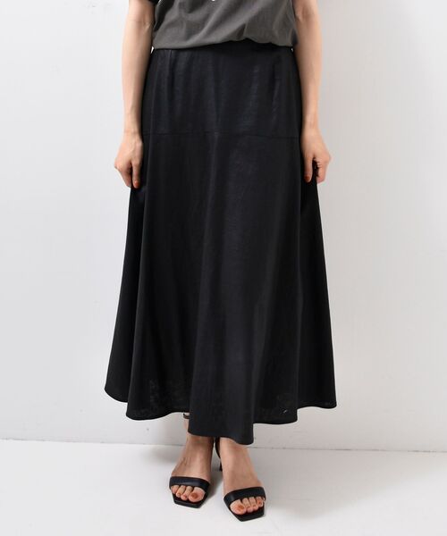 le.coeur blanc（ルクールブラン）の「レーヨン麻コーティングウォッシュセミフレアスカート（スカート・レディース・ピンク系その他/ブラック/ブルー・36/38）」の16枚目の写真