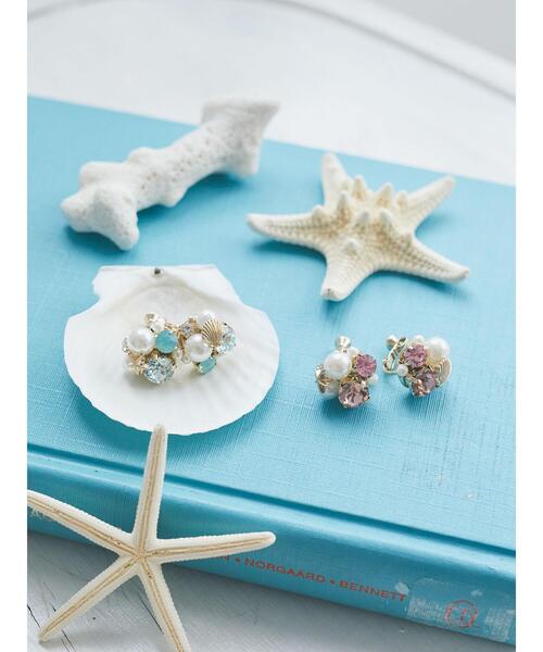 Maison de FLEUR（メゾンドフルール）の「マーメイドピアス（ピアス（両耳用）・レディース・ピンク/サックスブルー・FREE）」の8枚目の写真