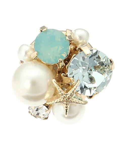 Maison de FLEUR（メゾンドフルール）の「マーメイドピアス（ピアス（両耳用）・レディース・ピンク/サックスブルー・FREE）」の4枚目の写真