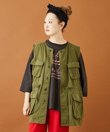 CUBE SUGAR | 無地ツイルミリタリーベスト(ベスト)