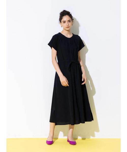 koe（コエ）の「キャップスリーブベルト付きワンピース＊（ワンピース・レディース・ブラック/オフホワイト/グリーン/テラコッタ・FREE）」の17枚目の写真