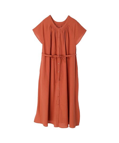 koe（コエ）の「キャップスリーブベルト付きワンピース＊（ワンピース・レディース・ブラック/オフホワイト/グリーン/テラコッタ・FREE）」の18枚目の写真