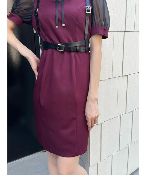 EATME(イートミー)の「ハートカットシースルーワンピース(ワンピース・レディース・ブラック/バーガンディー/ベージュ・SMALL/MEDIUM)」の11枚目の写真