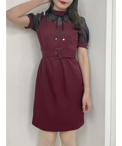 EATME(イートミー)の「ハートカットシースルーワンピース(ワンピース・レディース・ブラック/バーガンディー/ベージュ・SMALL/MEDIUM)」の13枚目の写真