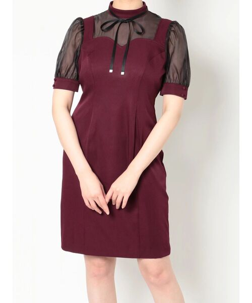 EATME(イートミー)の「ハートカットシースルーワンピース(ワンピース・レディース・ブラック/バーガンディー/ベージュ・SMALL/MEDIUM)」の19枚目の写真