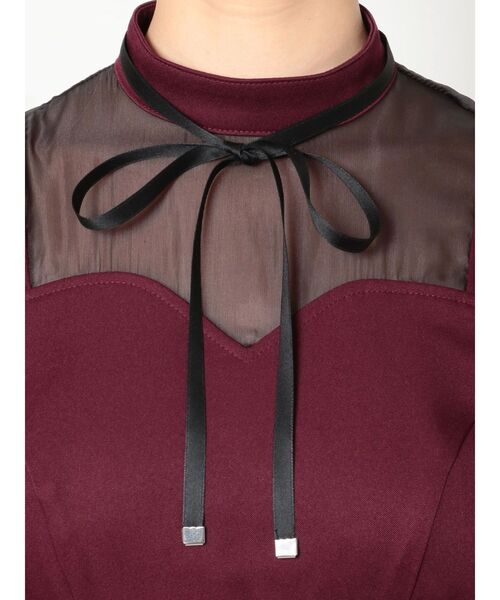 EATME(イートミー)の「ハートカットシースルーワンピース(ワンピース・レディース・ブラック/バーガンディー/ベージュ・SMALL/MEDIUM)」の20枚目の写真