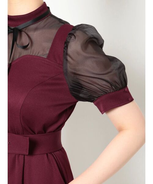 EATME(イートミー)の「ハートカットシースルーワンピース(ワンピース・レディース・ブラック/バーガンディー/ベージュ・SMALL/MEDIUM)」の21枚目の写真