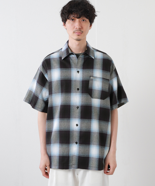 JOURNAL STANDARD(ジャーナルスタンダード)の「【CALTOP/キャルトップ】オンブレチェック柄シャツ(シャツ/ブラウス・メンズ・ブラック/ネイビー/ブラウン/サックスブルー・MEDIUM/LARGE)」の16枚目の写真