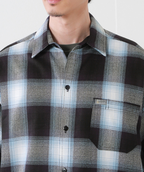 JOURNAL STANDARD(ジャーナルスタンダード)の「【CALTOP/キャルトップ】オンブレチェック柄シャツ(シャツ/ブラウス・メンズ・ブラック/ネイビー/ブラウン/サックスブルー・MEDIUM/LARGE)」の19枚目の写真
