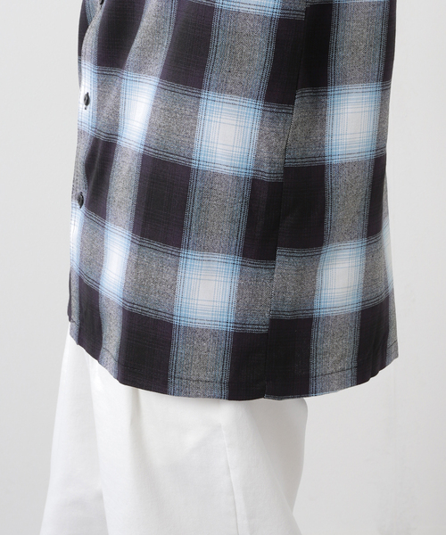 JOURNAL STANDARD(ジャーナルスタンダード)の「【CALTOP/キャルトップ】オンブレチェック柄シャツ(シャツ/ブラウス・メンズ・ブラック/ネイビー/ブラウン/サックスブルー・MEDIUM/LARGE)」の12枚目の写真