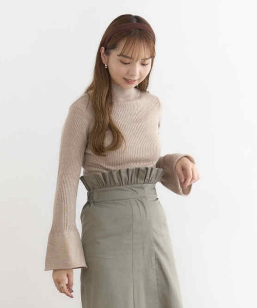 flower（フラワー）の「クリスタルタートルニット（ニット/セーター・レディース・ブルー/アイボリー/ベージュ・FREE）」の3枚目の写真