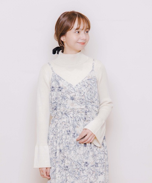 flower（フラワー）の「クリスタルタートルニット（ニット/セーター・レディース・ブルー/アイボリー/ベージュ・FREE）」の12枚目の写真