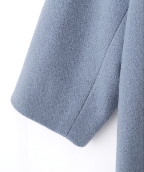 PROPORTION BODY DRESSING（プロポーションボディドレッシング）の「【美人百花11月号タイアップ 休井美郷さん着用商品】レスキュールノーカラーミドルコート / 1212252901（ノーカラーコート・レディース・ブルー/ダークグレー/オフホワイト/パープル・SMALL/MEDIUM）」の18枚目の写真