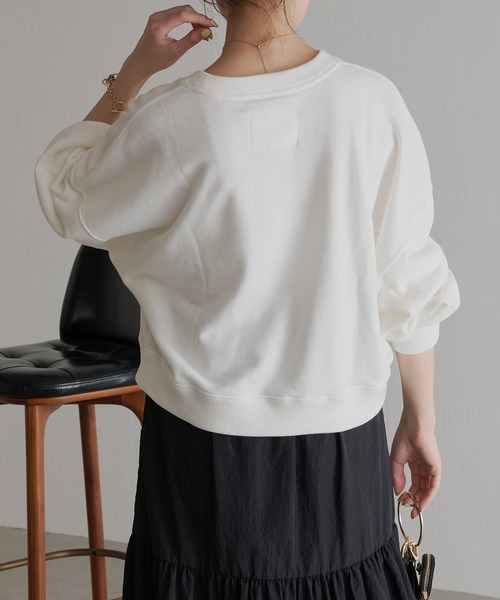 COLLAGE GALLARDAGALANTE（コラージュガリャルダガランテ）の「ALDロゴスウェット/手洗い可（スウェット・レディース・オフホワイト/ライトグレー・FREE）」の19枚目の写真