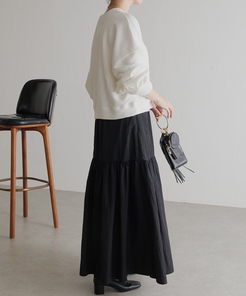 COLLAGE GALLARDAGALANTE（コラージュガリャルダガランテ）の「ALDロゴスウェット/手洗い可（スウェット・レディース・オフホワイト/ライトグレー・FREE）」の20枚目の写真