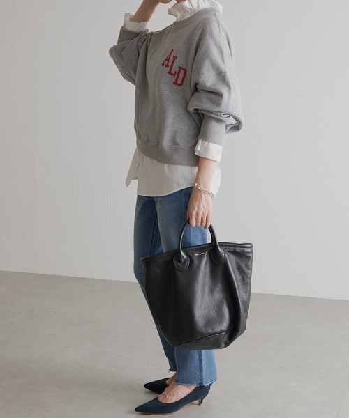 COLLAGE GALLARDAGALANTE（コラージュガリャルダガランテ）の「ALDロゴスウェット/手洗い可（スウェット・レディース・オフホワイト/ライトグレー・FREE）」の7枚目の写真