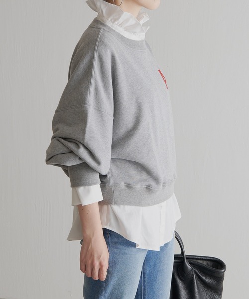 COLLAGE GALLARDAGALANTE（コラージュガリャルダガランテ）の「ALDロゴスウェット/手洗い可（スウェット・レディース・オフホワイト/ライトグレー・FREE）」の8枚目の写真