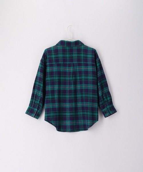 ROPE' PICNIC(ロペピクニック)の「【KIDS】リンクコーデ/チェックネルシャツ(シャツ/ブラウス・キッズ・グリーン/オレンジ・110/120/130/140/150)」の4枚目の写真