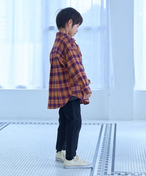 ROPE' PICNIC(ロペピクニック)の「【KIDS】リンクコーデ/チェックネルシャツ(シャツ/ブラウス・キッズ・グリーン/オレンジ・110/120/130/140/150)」の17枚目の写真