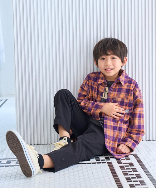 ROPE' PICNIC(ロペピクニック)の「【KIDS】リンクコーデ/チェックネルシャツ(シャツ/ブラウス・キッズ・グリーン/オレンジ・110/120/130/140/150)」の19枚目の写真
