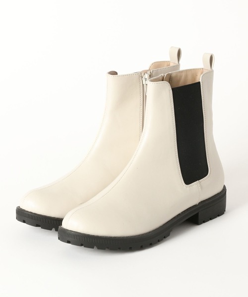 LAKOLE（ラコレ）の「タンクソールチェルシーブーツ / 163756（ブーツ・レディース・ブラック/カーキ/アイボリー・MEDIUM/LARGE）」の5枚目の写真