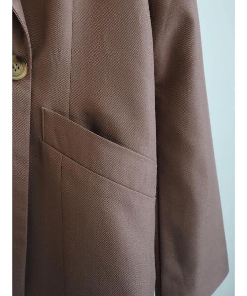 ENVYM（アンビー）の「ENVYM.ダブルブレストジャケット（テーラードジャケット・レディース・ブラウン/チェック/ブラック・FREE）」の11枚目の写真