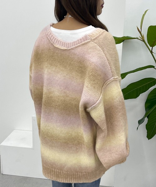 apres jour mignon（アプレジュールミニョン）の「グラデーションカーディガン【ZOZOTOWN限定アイテム】（カーディガン/ボレロ・レディース・ブルー系その他/グリーン系その他/ベージュ系その他/ブラック系その他・フリー/X-LARGE）」の17枚目の写真