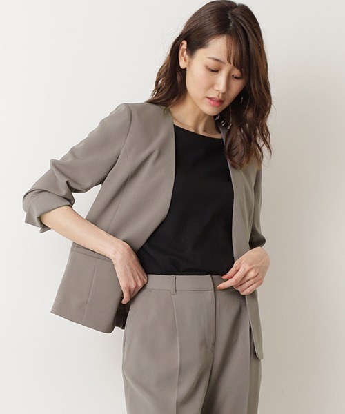 セール/ブランド古着】ノーカラージャケット(ノーカラージャケット)|NATURAL BEAUTY BASIC(ナチュラルビューティーベーシック)のファッション通販 - ZOZOUSED セール/ブランド古着】ノーカラージャケット(ノーカラージャケット)|NATURAL BEAUTY BASIC(ナチュラルビューティーベーシック)のファッション通販 - ZOZOUSED