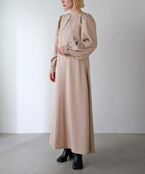 UNFIELD(アンフィールド)の「【UNFIELD】長袖ボレロ+キャミワンピースセット(ワンピース・レディース・ブラック/ベージュ・FREE)」の16枚目の写真