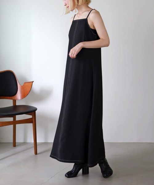 UNFIELD(アンフィールド)の「【UNFIELD】長袖ボレロ+キャミワンピースセット(ワンピース・レディース・ブラック/ベージュ・FREE)」の15枚目の写真