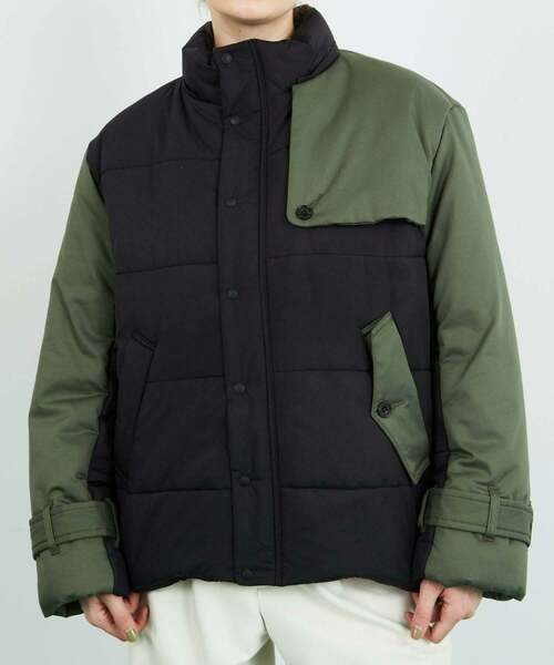 FRAPBOIS（フラボア）の「トレンチダウン（ダウンジャケット/コート・レディース・ネイビー/ブラック・2/1）」の5枚目の写真