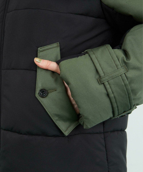 FRAPBOIS（フラボア）の「トレンチダウン（ダウンジャケット/コート・レディース・ネイビー/ブラック・2/1）」の10枚目の写真