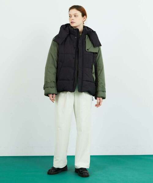 FRAPBOIS（フラボア）の「トレンチダウン（ダウンジャケット/コート・レディース・ネイビー/ブラック・2/1）」の18枚目の写真