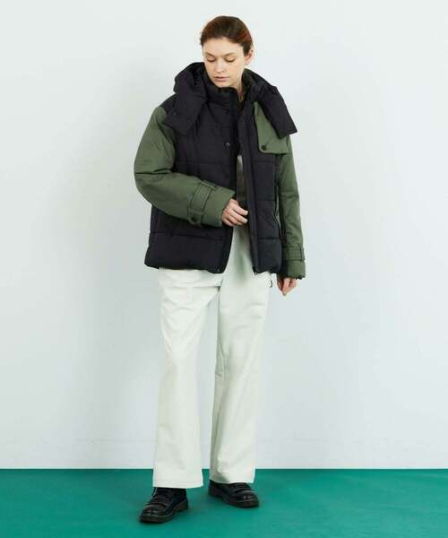 FRAPBOIS（フラボア）の「トレンチダウン（ダウンジャケット/コート・レディース・ネイビー/ブラック・2/1）」の19枚目の写真