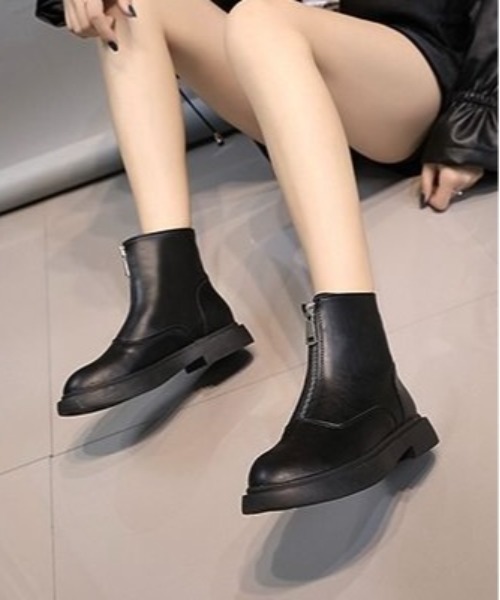 Burner(バーナー)の「【OKUOKU 0909】センタージップ チェルシーブーツ oku-shoes-134-35(ブーツ・レディース・ブラック/ブラック系その他・40/38/36)」の8枚目の写真