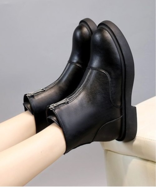 Burner(バーナー)の「【OKUOKU 0909】センタージップ チェルシーブーツ oku-shoes-134-35(ブーツ・レディース・ブラック/ブラック系その他・40/38/36)」の10枚目の写真
