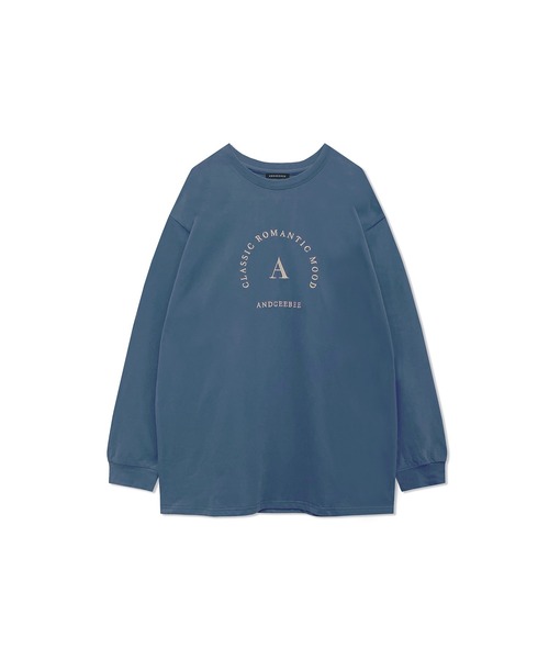 ANDGEEBEE（アンジービー）の「UNISEX アーチロゴロンT（Tシャツ/カットソー・レディース・ブルー/ブラック・X-LARGE）」の2枚目の写真