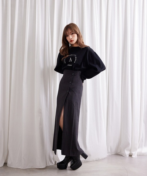 ANDGEEBEE（アンジービー）の「UNISEX アーチロゴロンT（Tシャツ/カットソー・レディース・ブルー/ブラック・X-LARGE）」の16枚目の写真