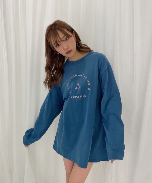 ANDGEEBEE（アンジービー）の「UNISEX アーチロゴロンT（Tシャツ/カットソー・レディース・ブルー/ブラック・X-LARGE）」の17枚目の写真