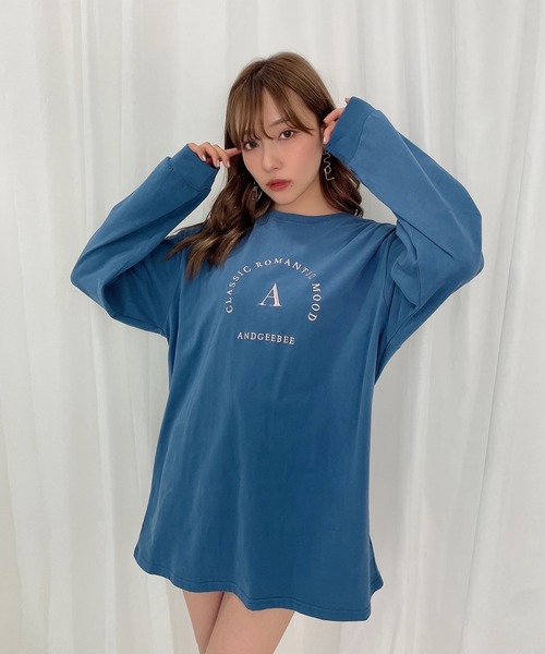 ANDGEEBEE（アンジービー）の「UNISEX アーチロゴロンT（Tシャツ/カットソー・レディース・ブルー/ブラック・X-LARGE）」の19枚目の写真