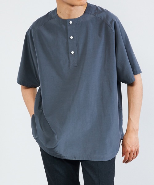 KIIT（キート）の「KIIT キート / PULLOVER HENLY NECK T-SHIRT プルオーバー ヘンリーネックプルオーバー半袖シャツ / KIO-T99-200（Tシャツ/カットソー・メンズ・レッド/アイボリー/チャコールグレー・1/2/3）」の21枚目の写真