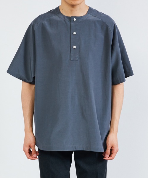 KIIT（キート）の「KIIT キート / PULLOVER HENLY NECK T-SHIRT プルオーバー ヘンリーネックプルオーバー半袖シャツ / KIO-T99-200（Tシャツ/カットソー・メンズ・レッド/アイボリー/チャコールグレー・1/2/3）」の16枚目の写真