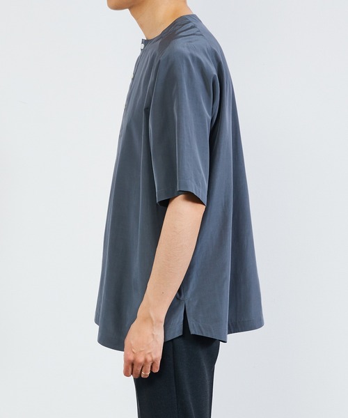 KIIT（キート）の「KIIT キート / PULLOVER HENLY NECK T-SHIRT プルオーバー ヘンリーネックプルオーバー半袖シャツ / KIO-T99-200（Tシャツ/カットソー・メンズ・レッド/アイボリー/チャコールグレー・1/2/3）」の15枚目の写真