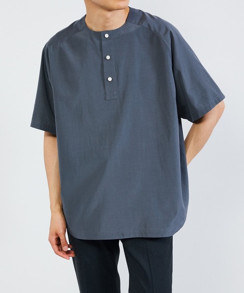 KIIT（キート）の「KIIT キート / PULLOVER HENLY NECK T-SHIRT プルオーバー ヘンリーネックプルオーバー半袖シャツ / KIO-T99-200（Tシャツ/カットソー・メンズ・レッド/アイボリー/チャコールグレー・1/2/3）」の18枚目の写真