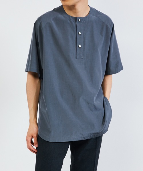 KIIT（キート）の「KIIT キート / PULLOVER HENLY NECK T-SHIRT プルオーバー ヘンリーネックプルオーバー半袖シャツ / KIO-T99-200（Tシャツ/カットソー・メンズ・レッド/アイボリー/チャコールグレー・1/2/3）」の17枚目の写真