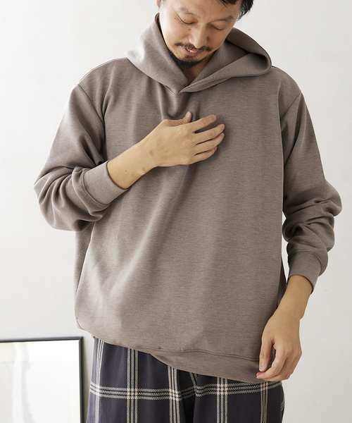 JOURNAL STANDARD relume（ジャーナルスタンダード　レリューム）の「TR ダンボール パーカー（パーカー・メンズ・ライトグレー/ブラウン系その他/コバルトブルー・MEDIUM/LARGE）」の3枚目の写真