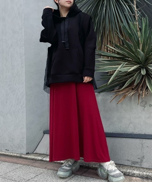 AULA AILA（アウラアイラ）の「AULA AILA/アウラアイラ/別注NEWバックチュールフーディー（パーカー・レディース・ホワイト/ブラック・0）」の4枚目の写真