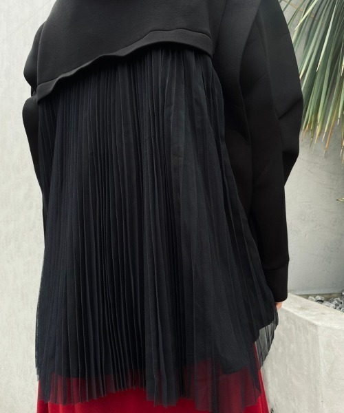 AULA AILA（アウラアイラ）の「AULA AILA/アウラアイラ/別注NEWバックチュールフーディー（パーカー・レディース・ホワイト/ブラック・0）」の8枚目の写真